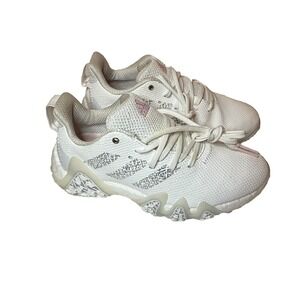Golf Shoes women adidas CODECHAOS 22 Spikeless WHITE SILVER PINK Size US 7‎
